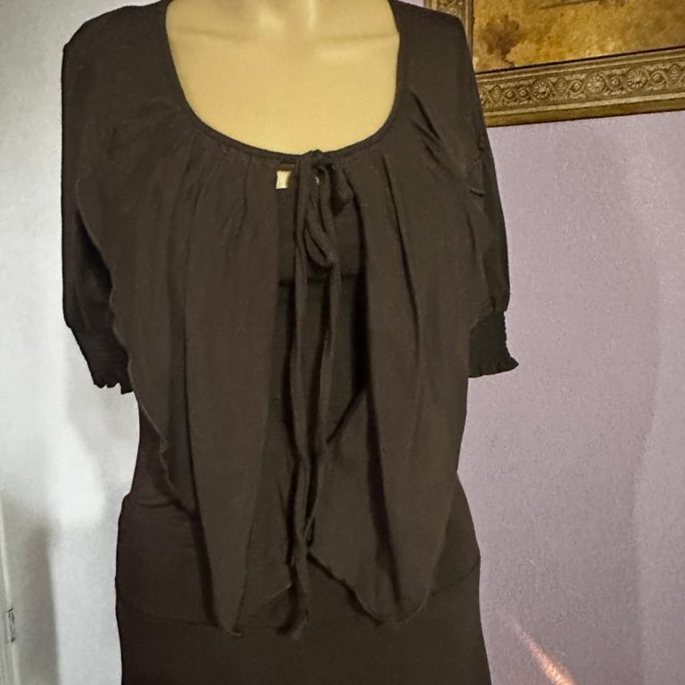 BCBG MAXAZRIA Jersey dress with BO Jersey long dress Mahogany Size XXS NWT